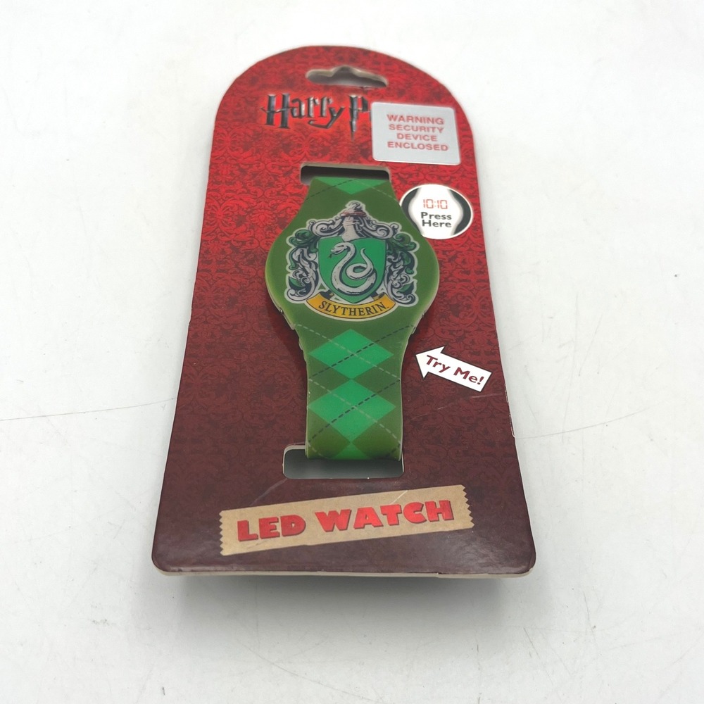 Harry Potter LED Watch Green Slytherin Crest Argyle NWT OSFM